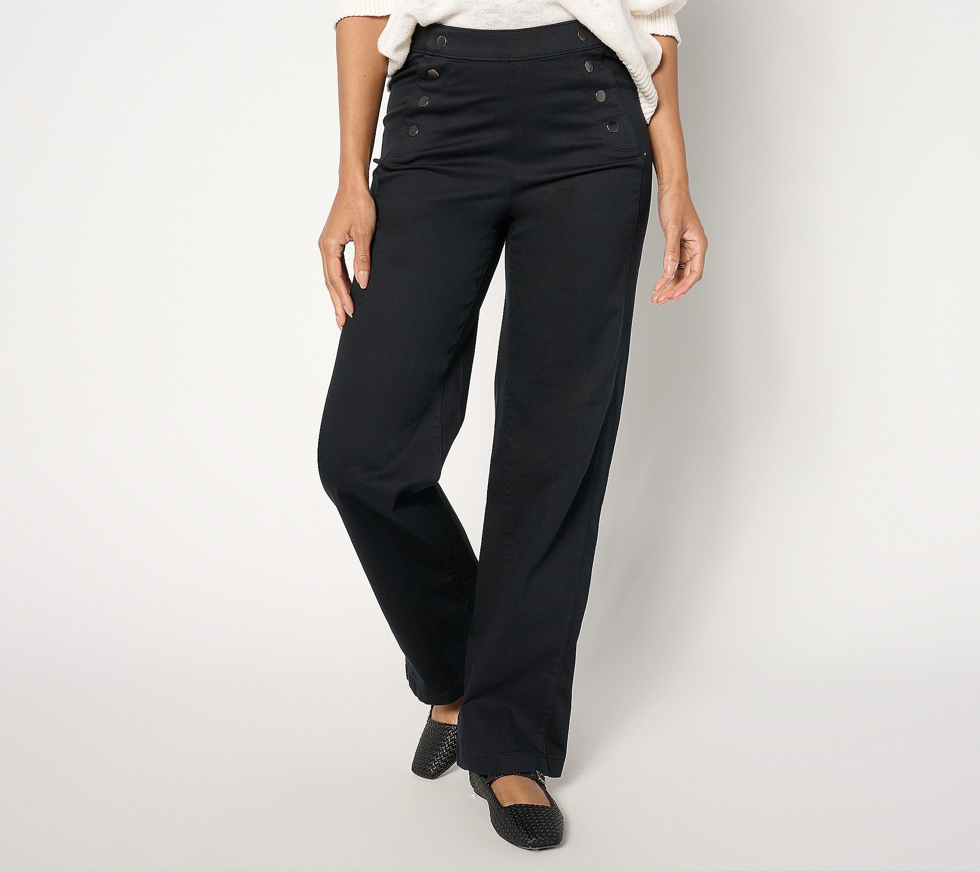 Trouser Twill Pant with Button Detail