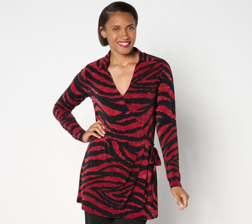 Italia Knit Faux Wrap Tunic
