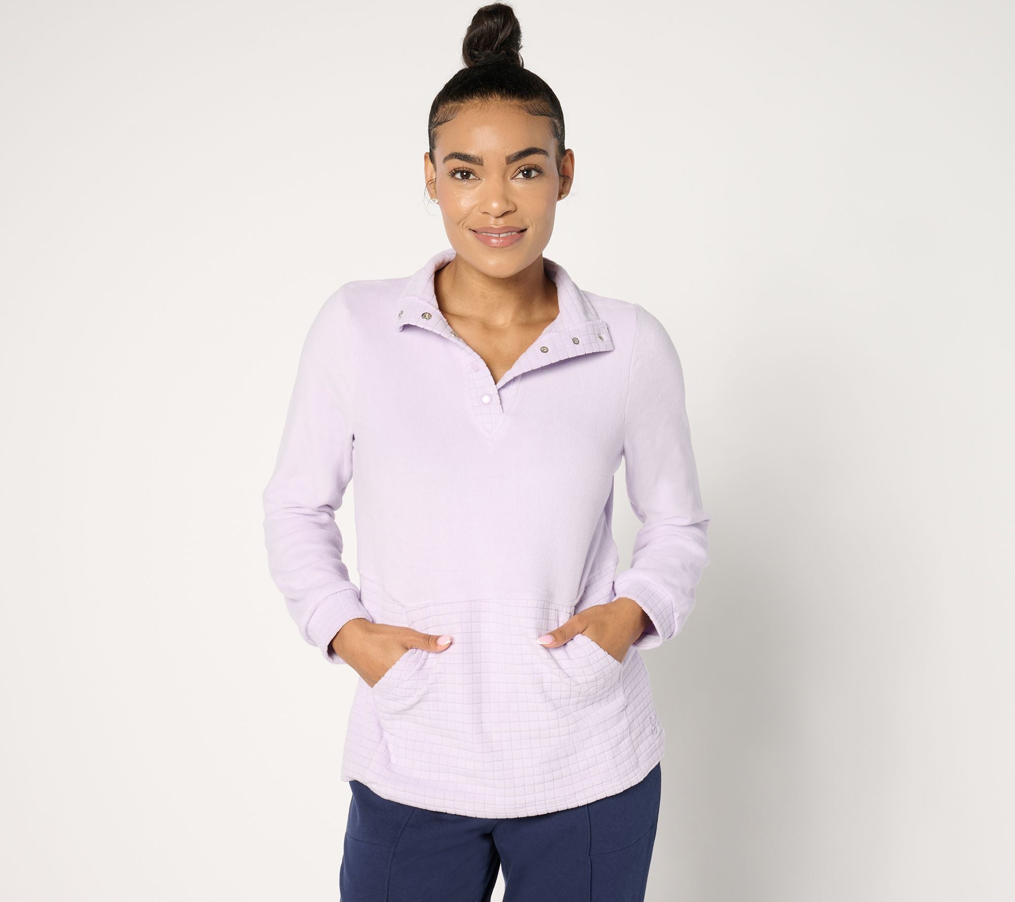 Fleecewear with Stretch Snap Front Pullover