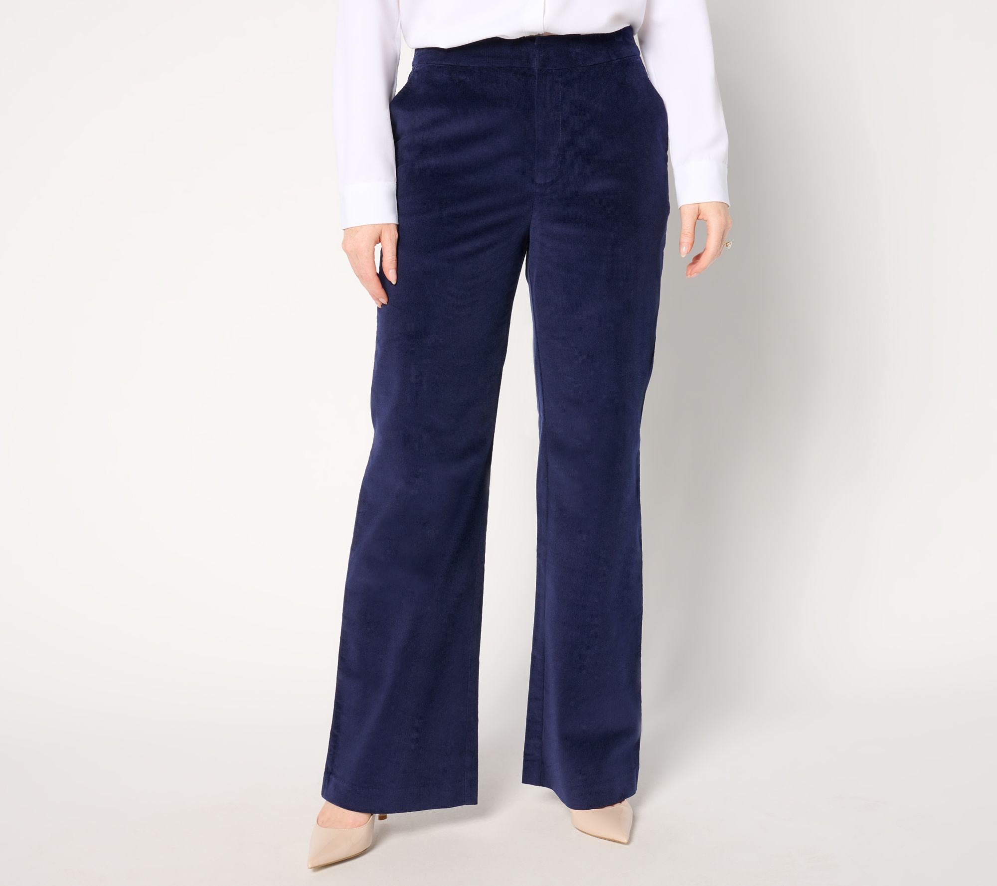 Wide Leg Corduroy Pant - Evening Blue