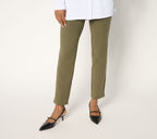 Tummy Control TUSHY LIFTER Slim Leg Pants - Martini Olive