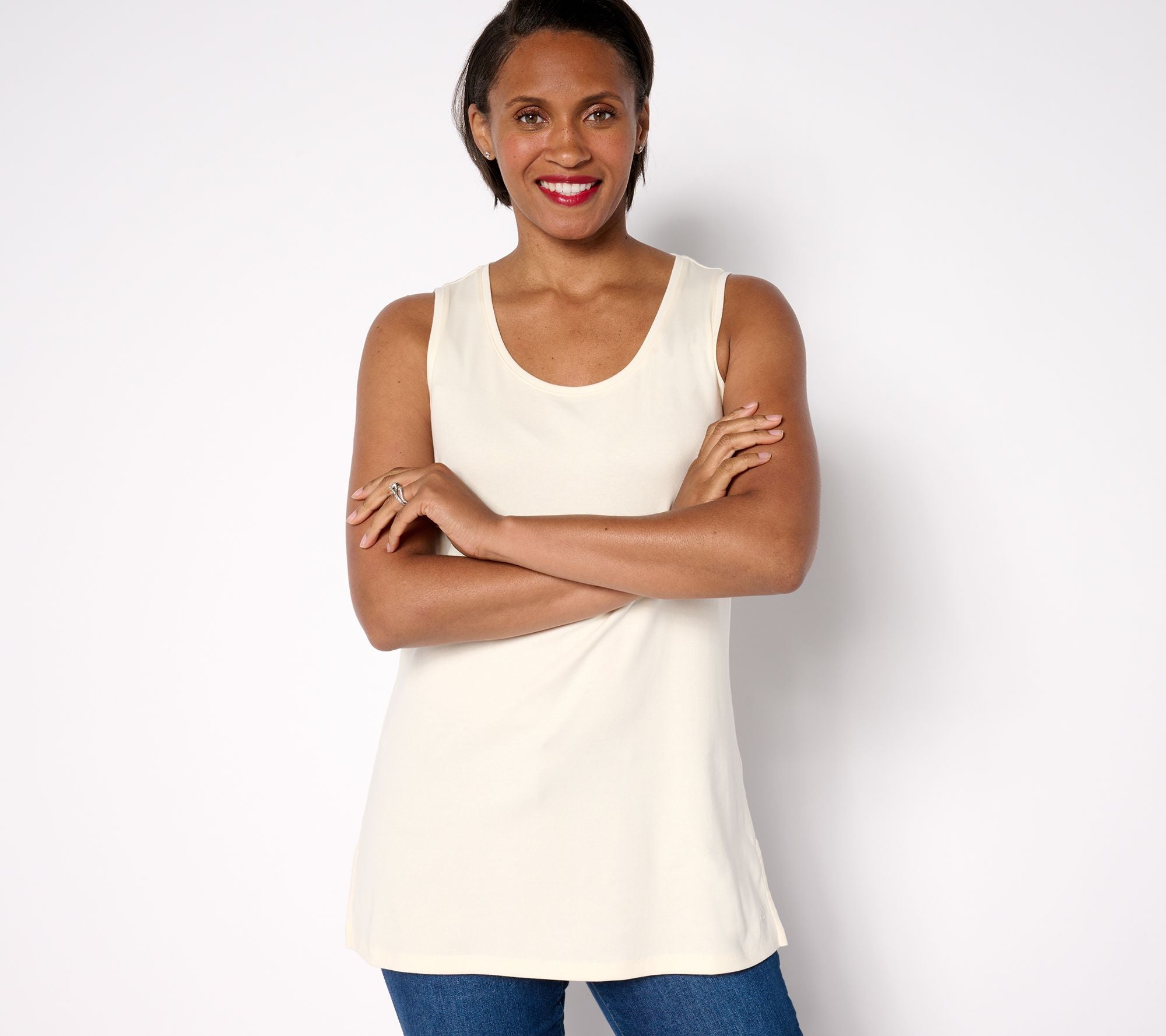Essentials Micro Pima Rib Tank - Cream