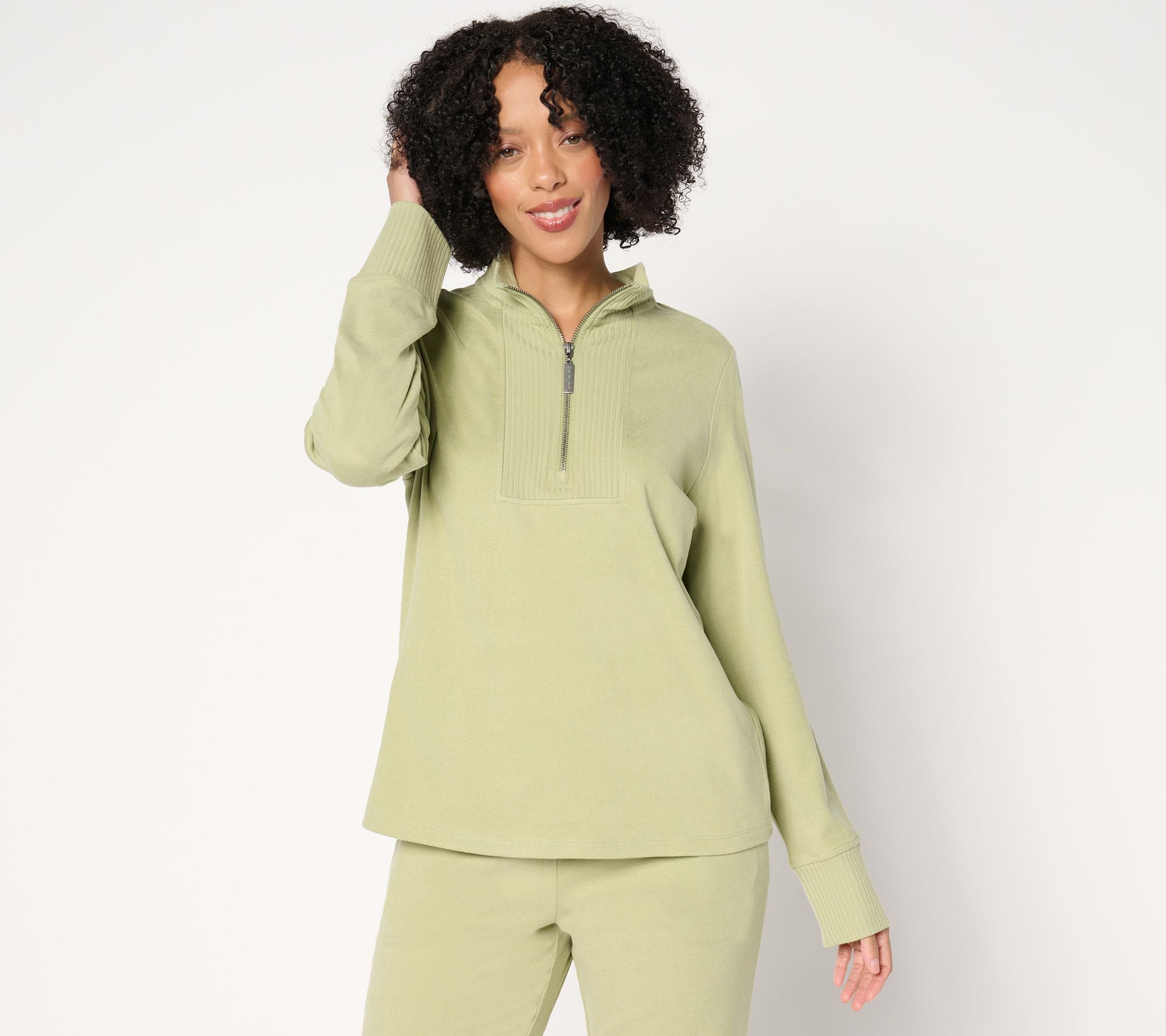 Textured Knit Henley Pullover Sweatshirt
