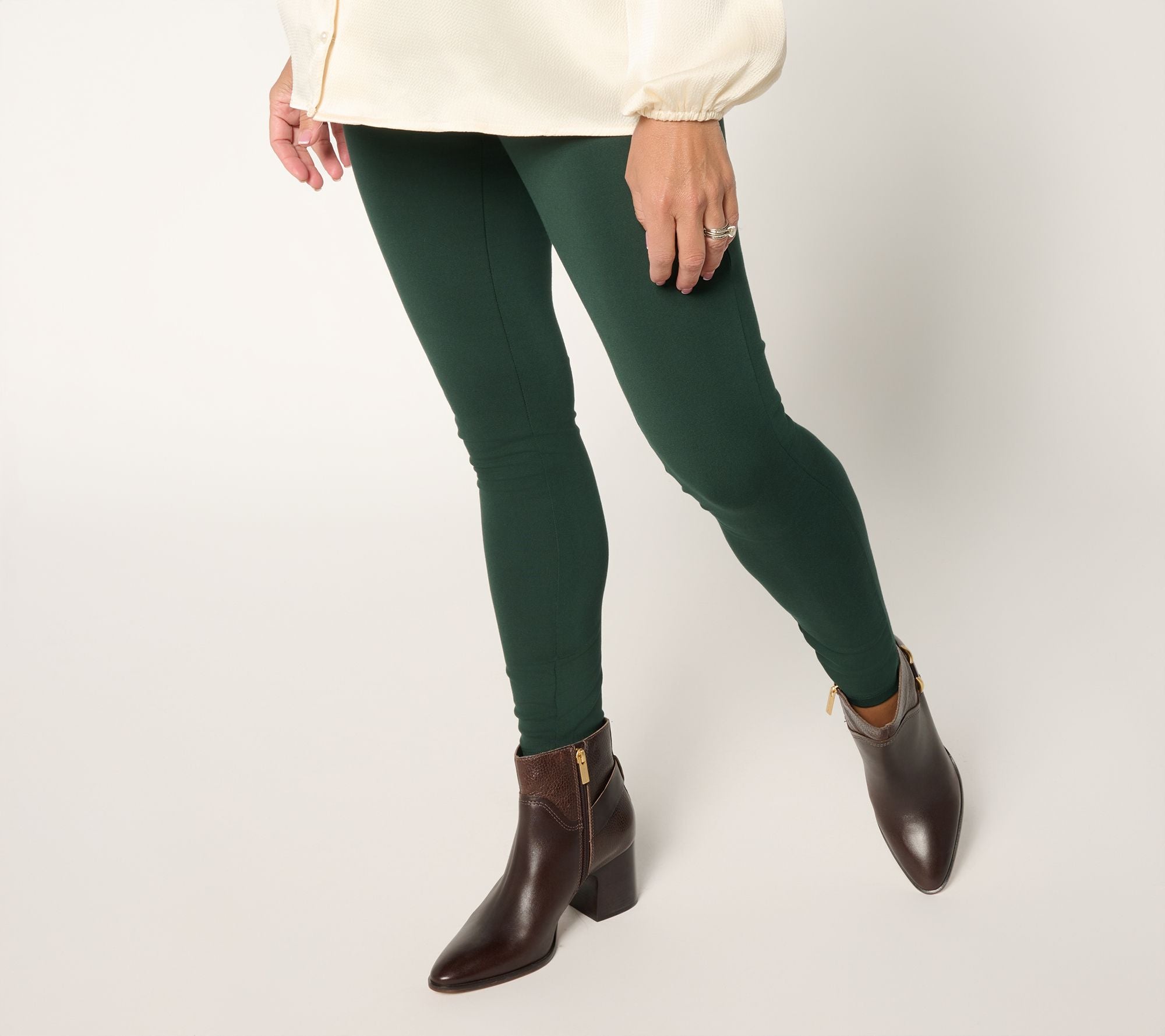 Pull On Luxe Ponte Leggings - Pineneedle