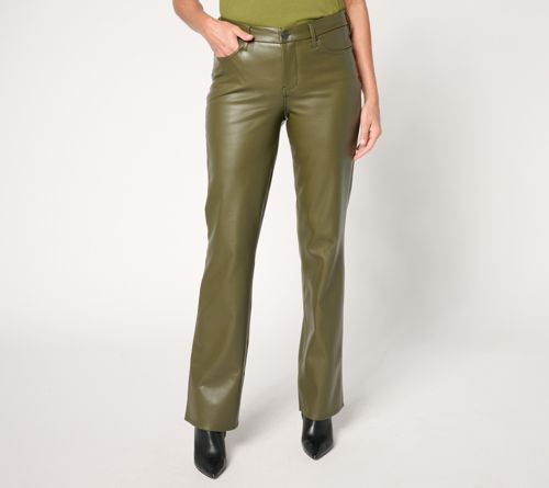 Straight Faux Leather Pant