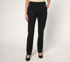 Ponte Hollywood Waist Full Length Pants - Black
