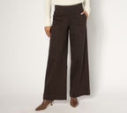 TripleLuxe Twill Palazzo Topstich Jean - Ganache