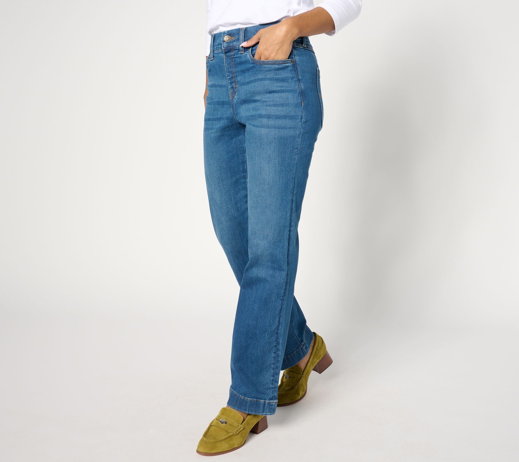 Indigo Cozy Touch Relaxed Straight Jean - Medium Wash