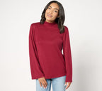 Luxe Mock Neck Sweater with Bell Sleeves