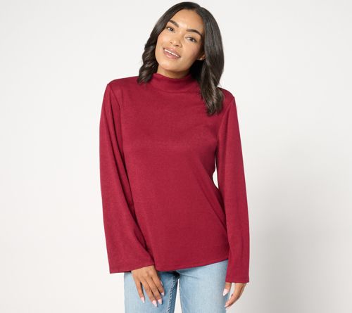 Luxe Mock Neck Sweater with Bell Sleeves