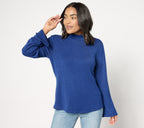 Luxe Mock Neck Sweater with Bell Sleeves