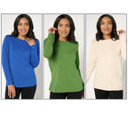 Denim & Co. Essentials So Soft Jersey 3-Pack