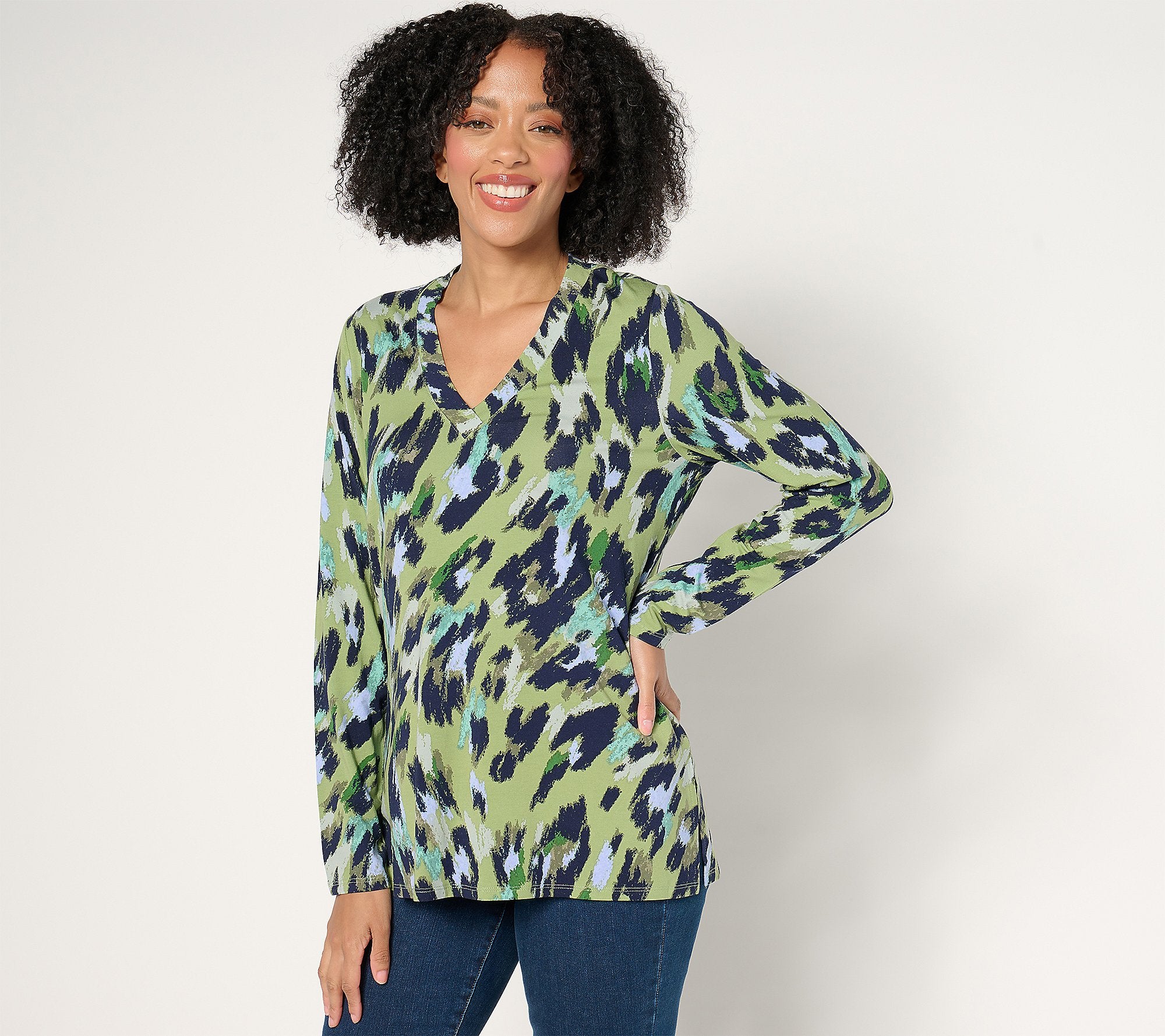 TripleLuxe Knit Fierce & Femme V-Neck Top