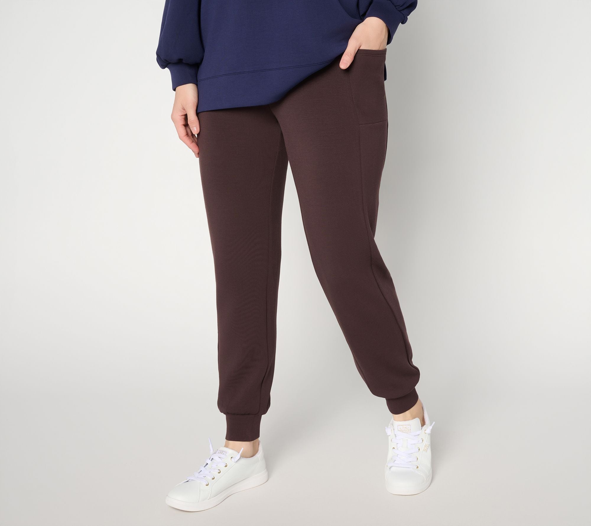 ScubaLuxe Phone Pocket Joggers - Chocolate Plum