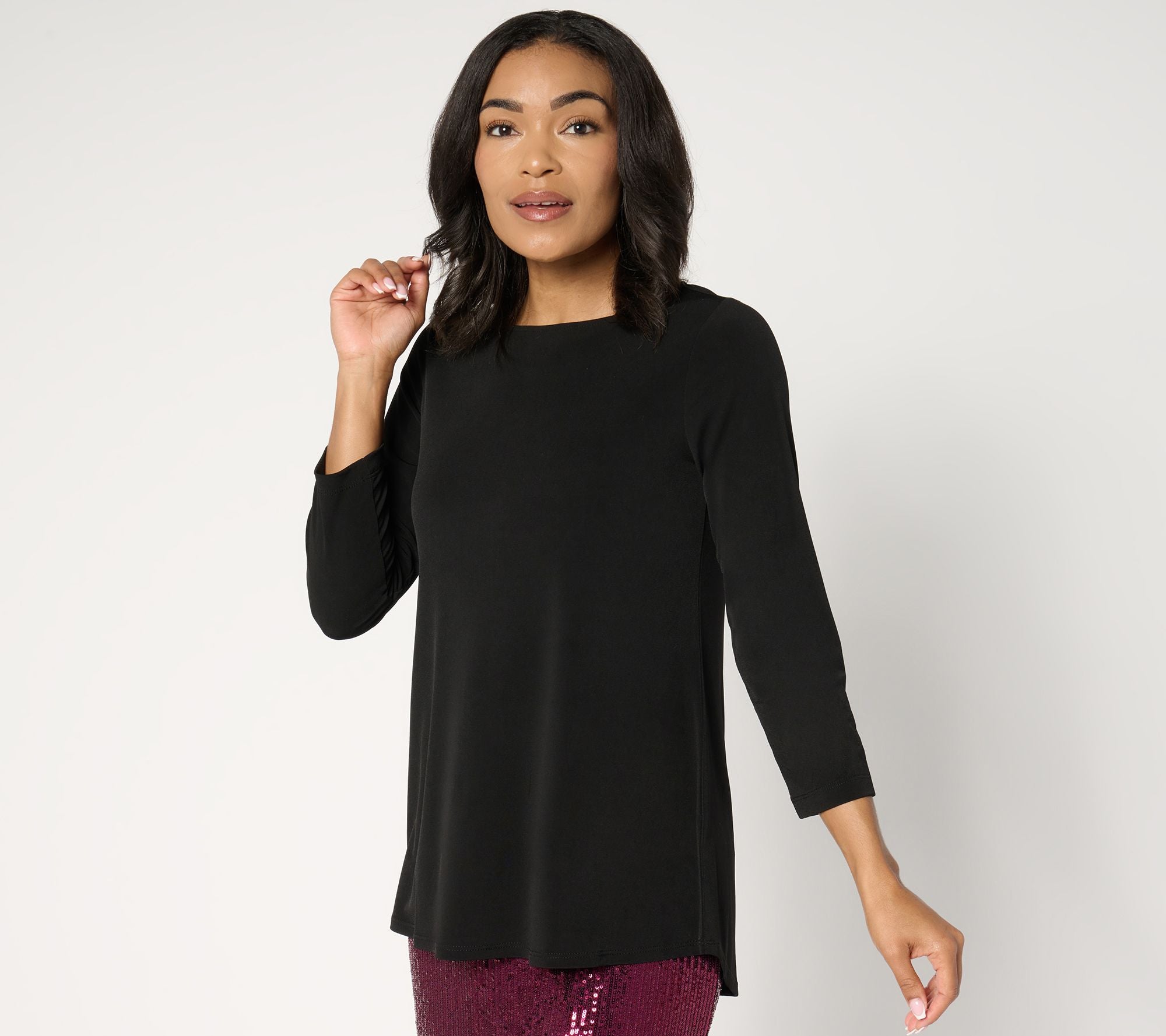 Modern Essentials Liquid Knit Top - Black