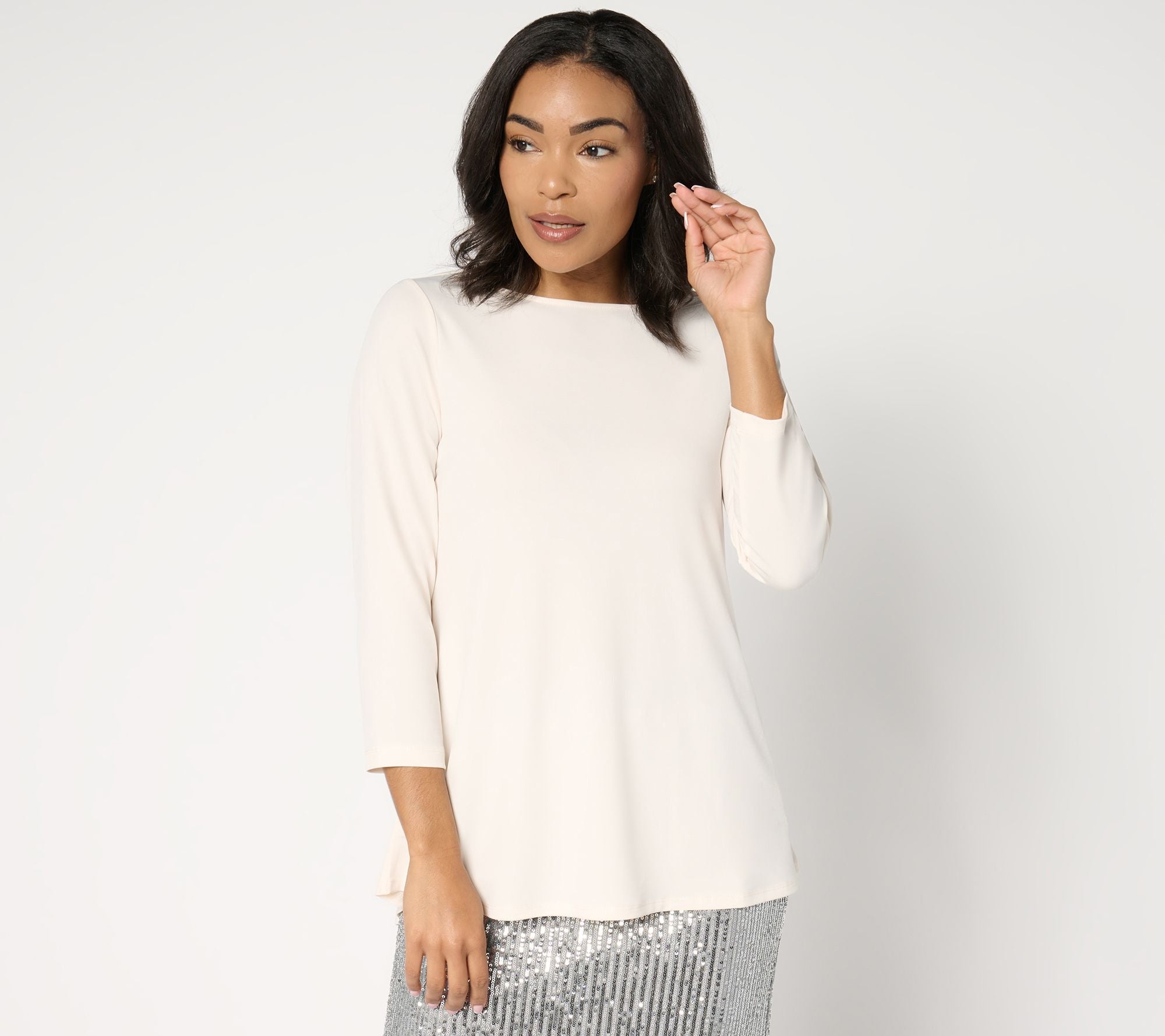 Modern Essentials Liquid Knit Top - Sugar Cane