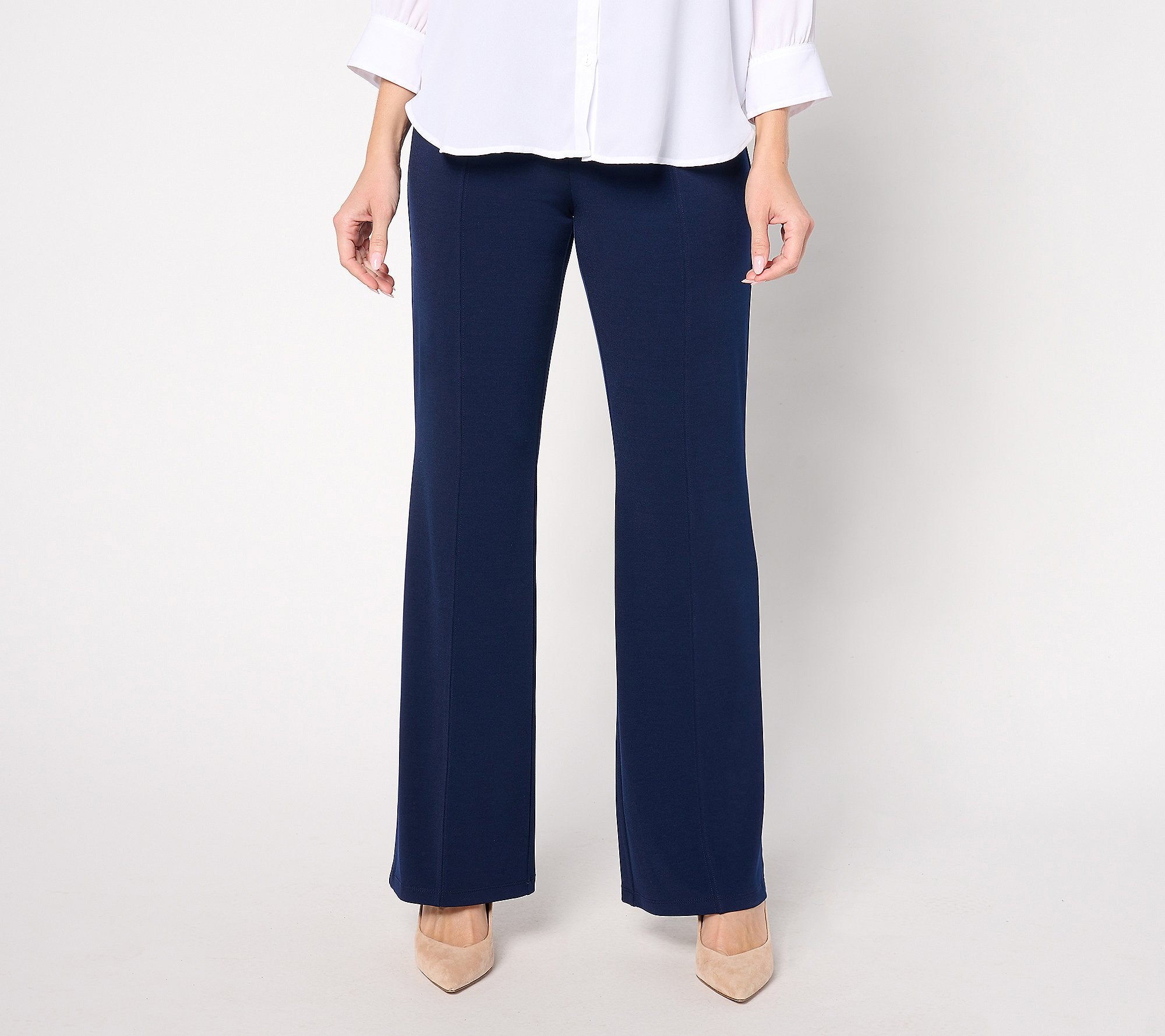 Modern Essentials Liquid Knit Boot-Cut Pants