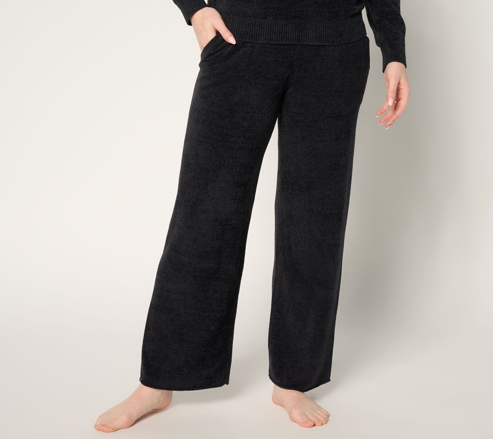 . CozyChic Ultra Lite Rolled Edge Ankle Pant - Black