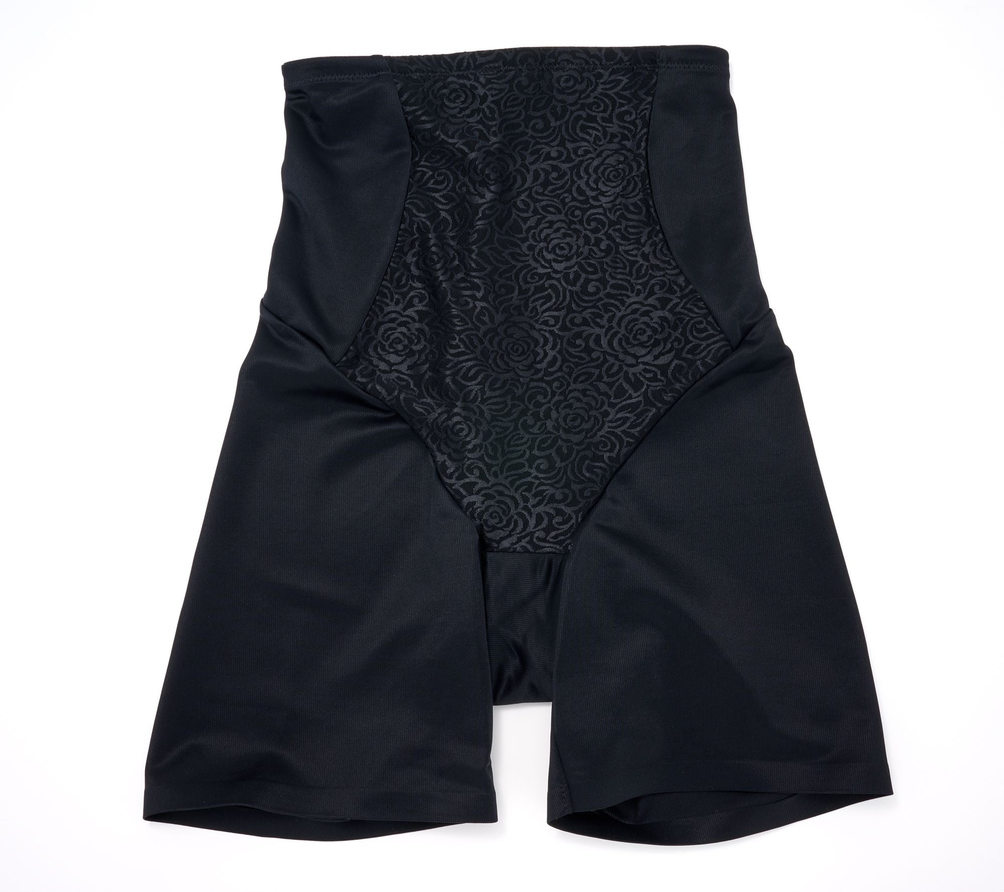 Wild Rose High Waisted Tummy Shaper Long Line Short - Black