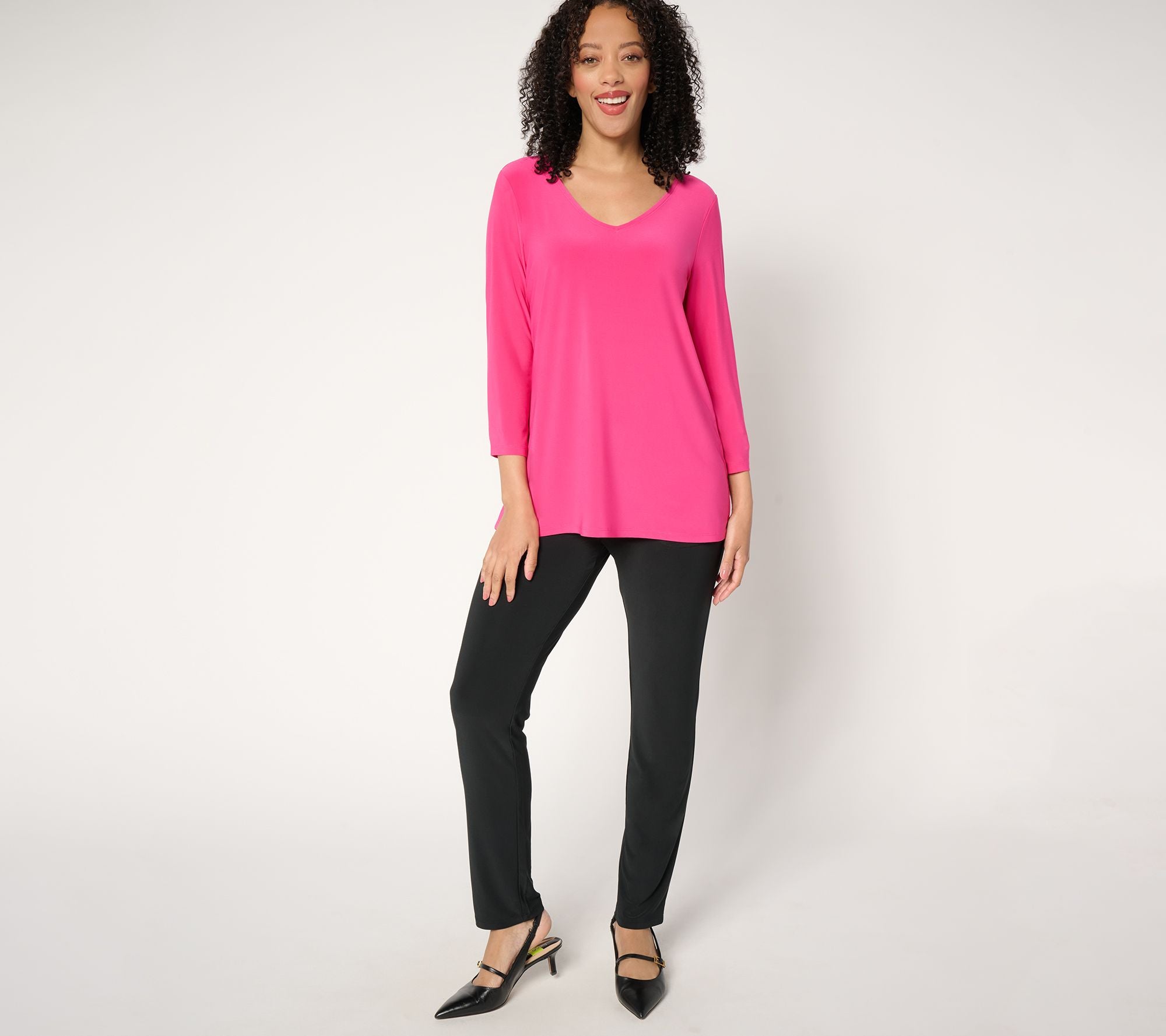 Knit Top & Pant Set - Lipstick Pink