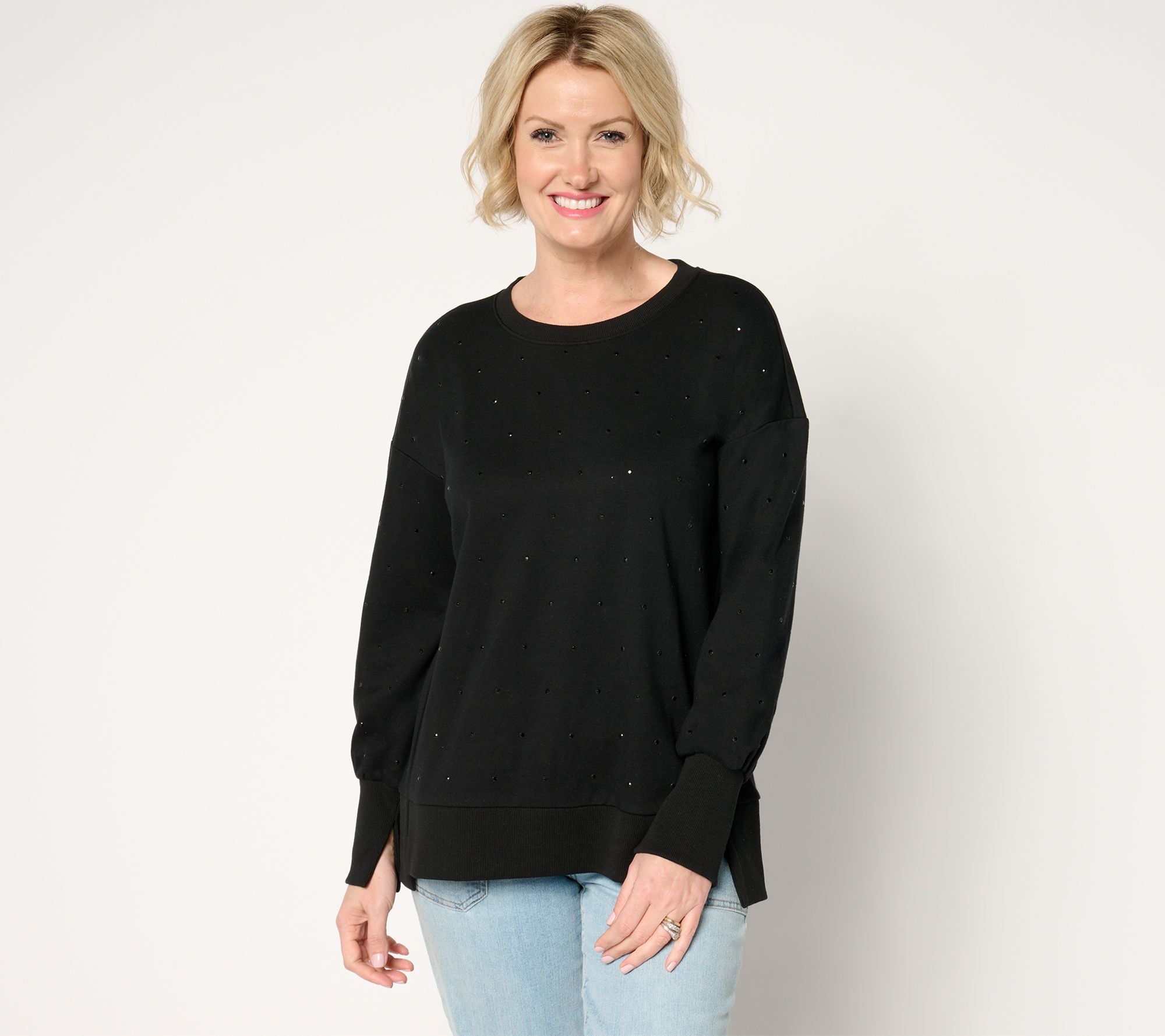 EmBelleished Everyday Shine Sweatshirt - Black