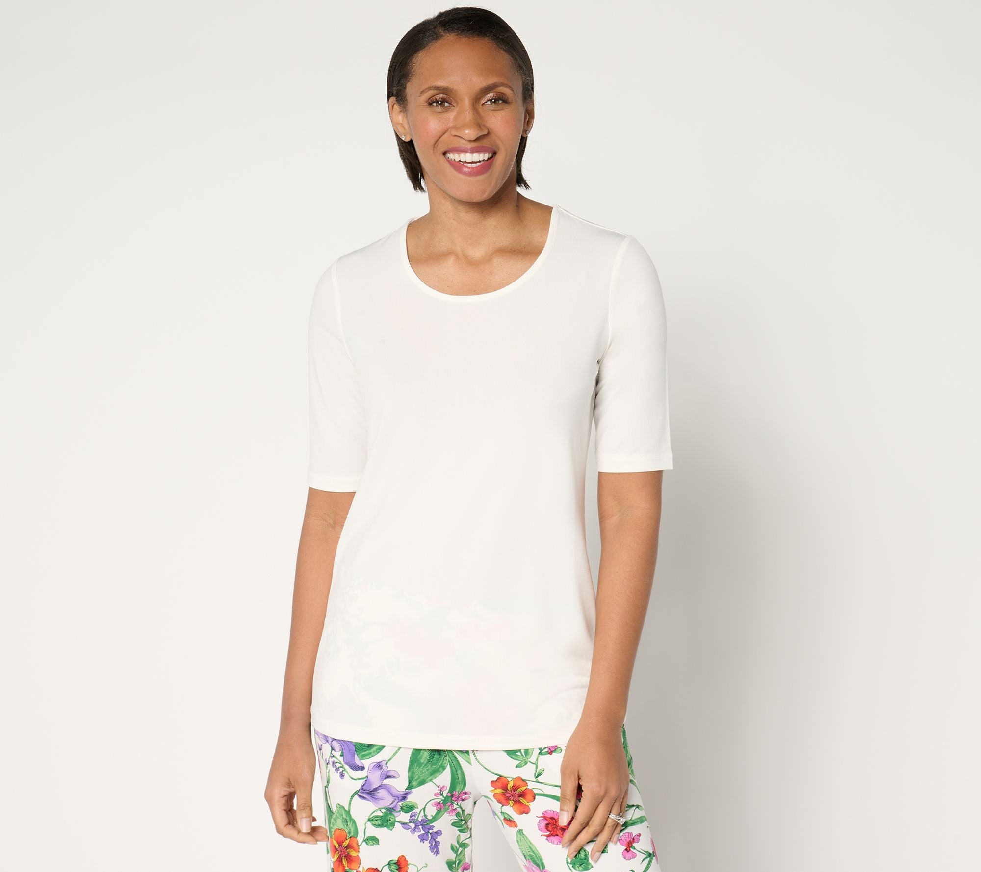 Modern Essentials Liquid Knit Top - Cream Petal