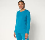 Active French Terry Rib Mix Long-Sleeve Top