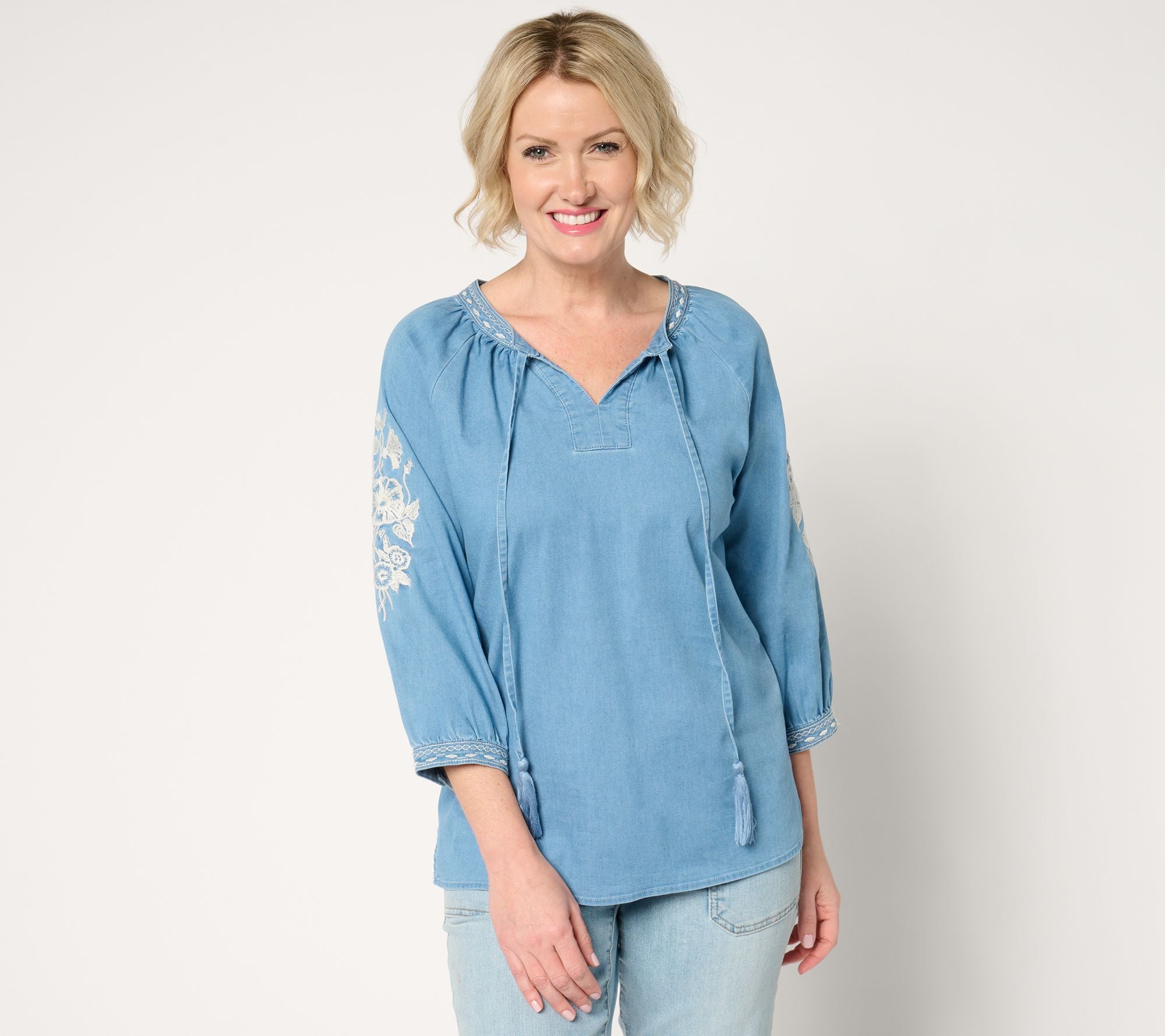 Fresh Picked Stretch Denim Shirt - Light Wash