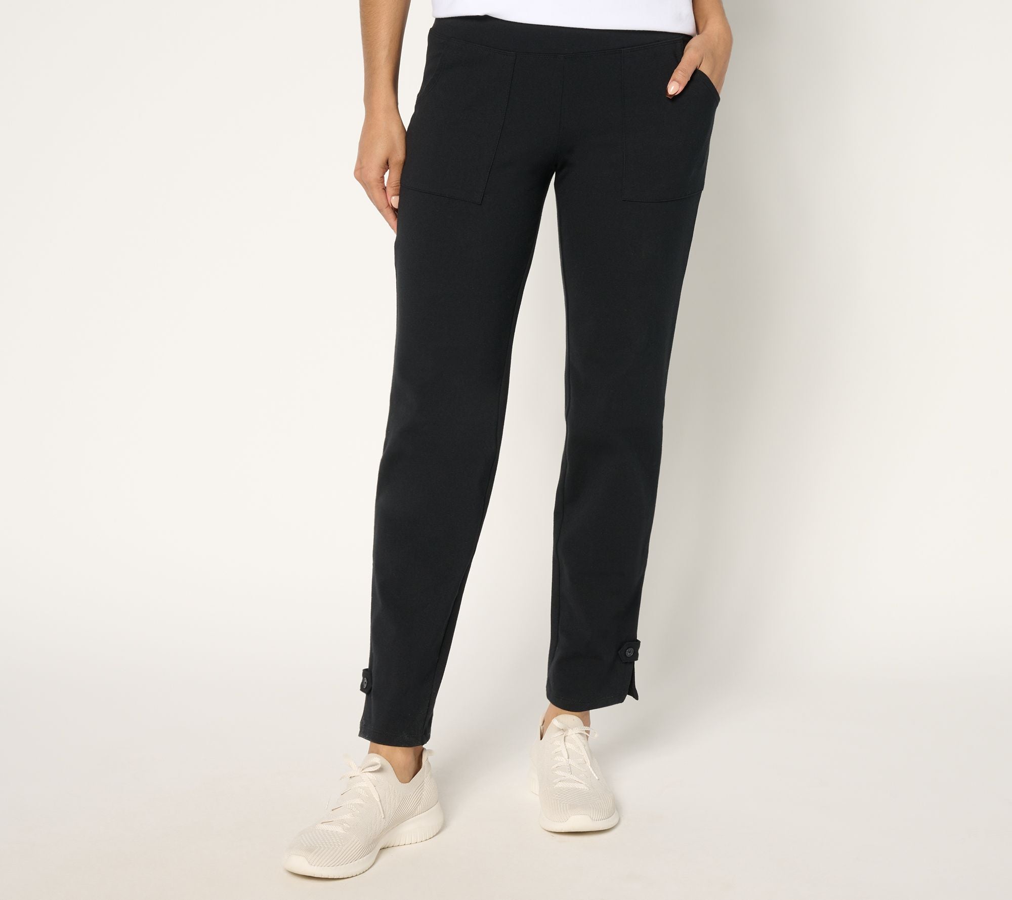Tummy Control 86/14 Straight Pants - Black