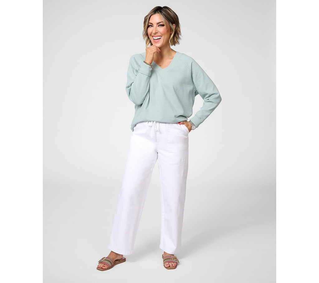French Terry V-Neck Pullover