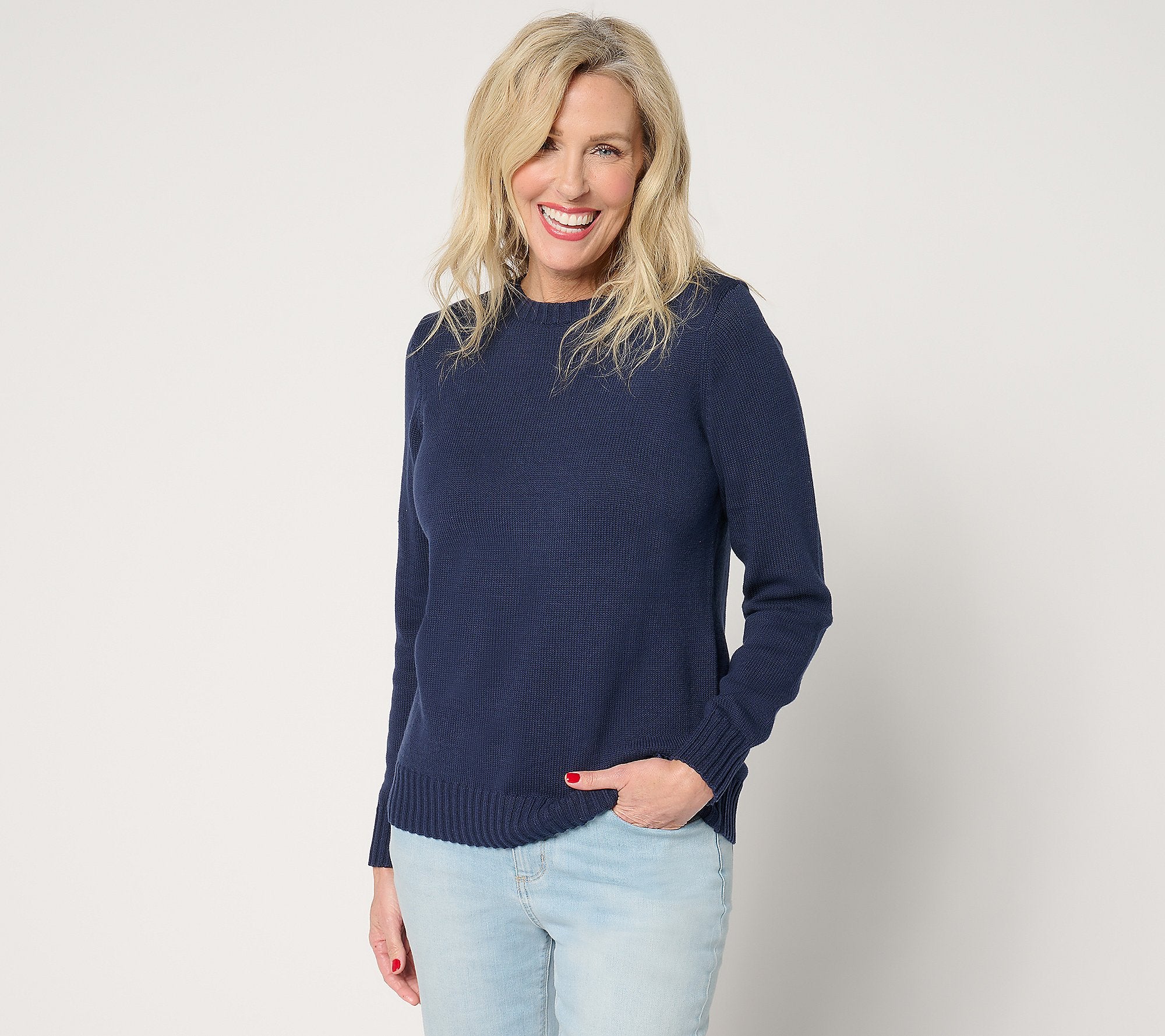 Beach 100% Cotton Sweater w/ Embroidery