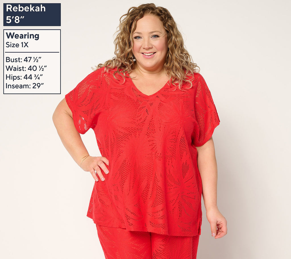 Soleil Petite Lace Knit Tunic