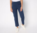 All-Stretch Twill Straight Leg Ankle Pants - Deep Navy