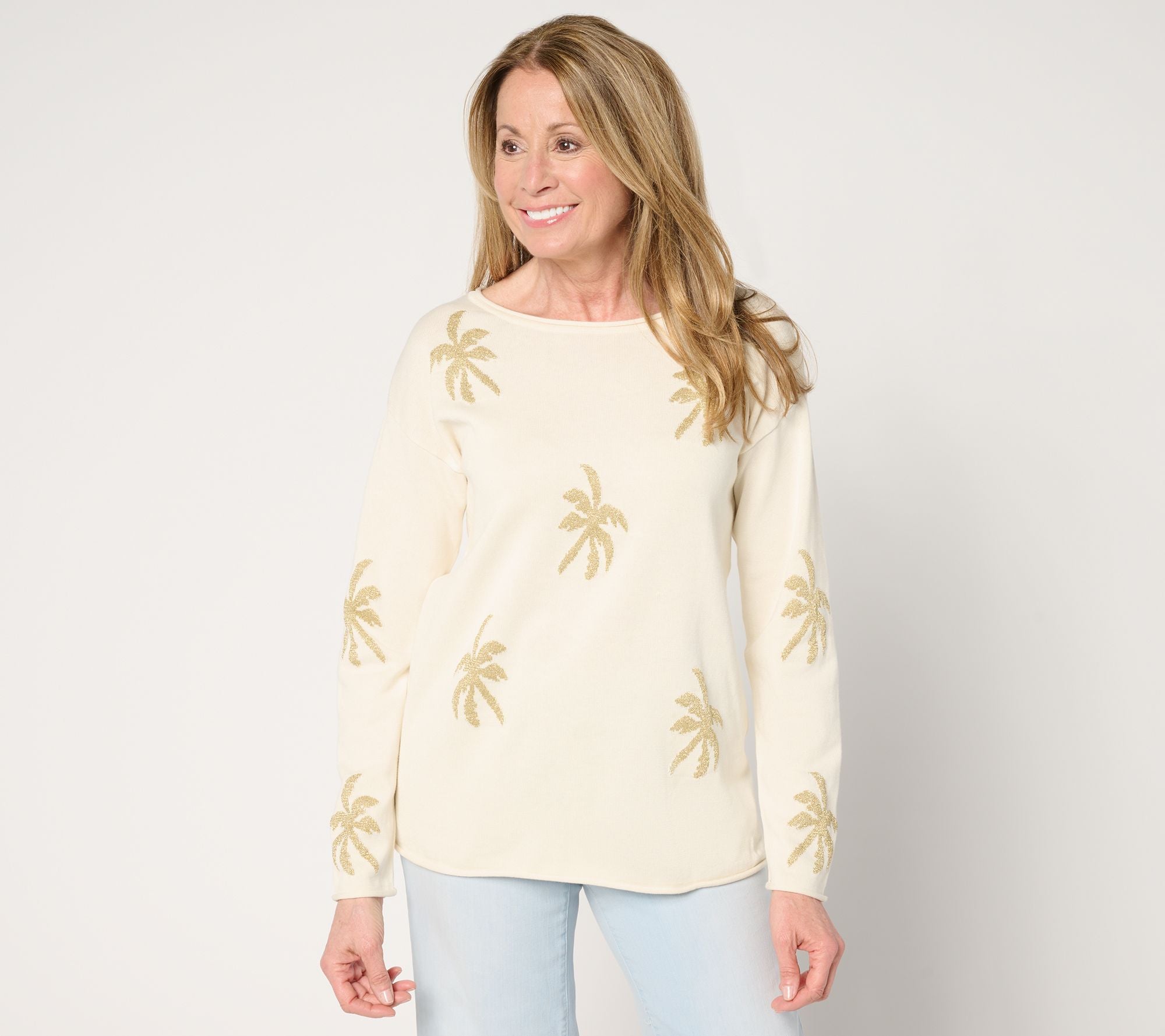 Golden Palms Sweater - Natural