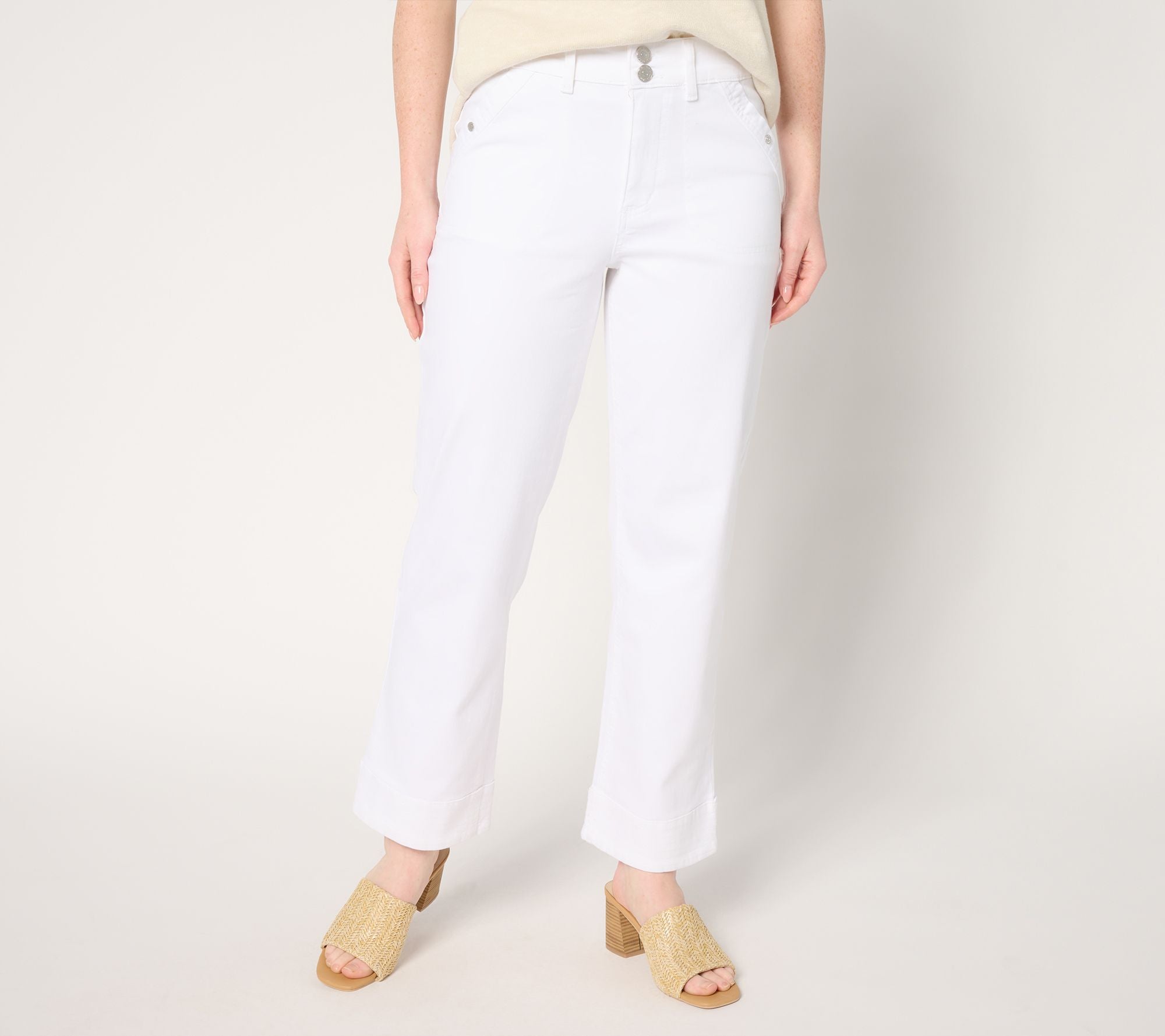 Ankle Length Trouser Jean - White
