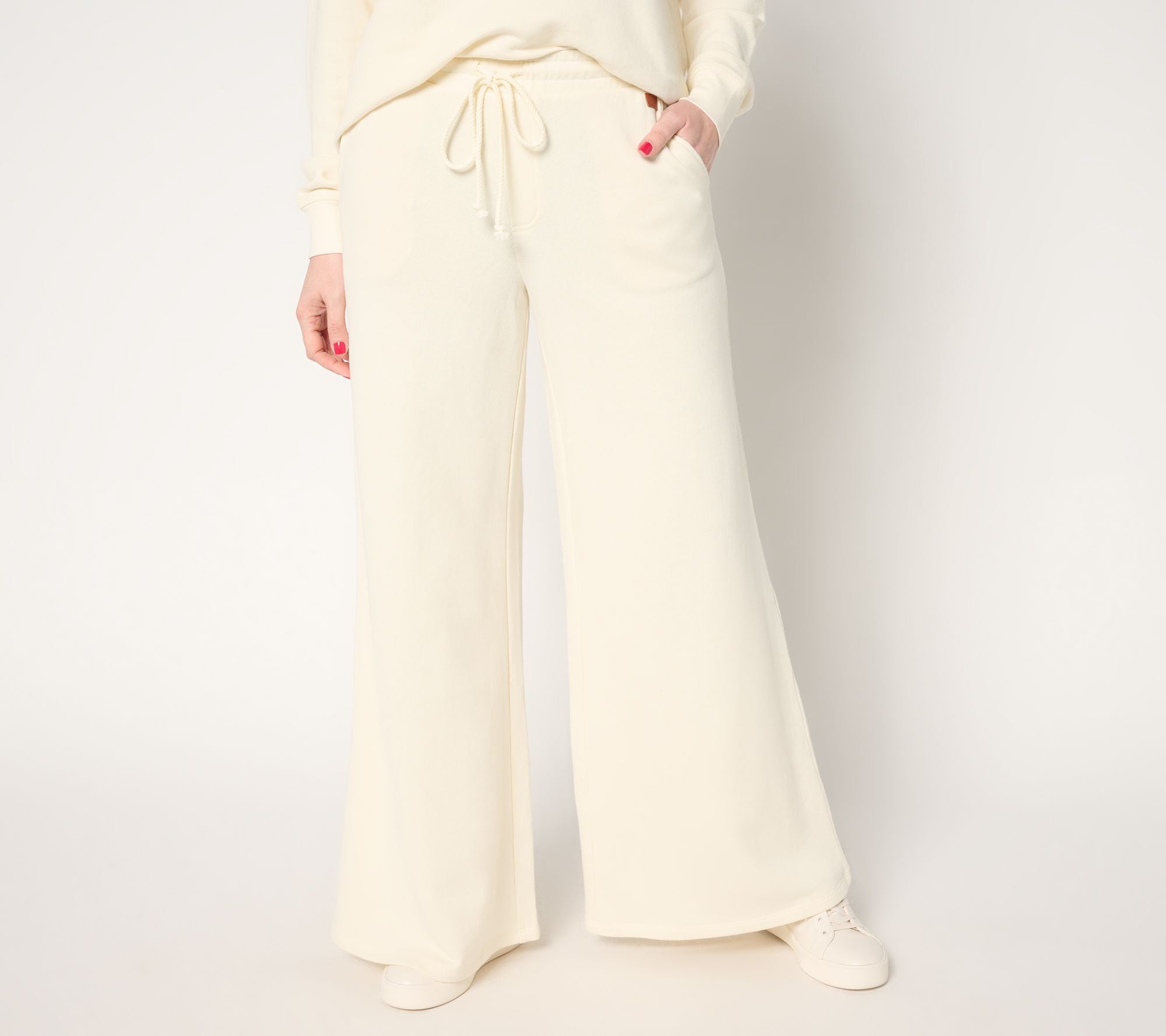 Boheme French Terry Monica Wide Leg Pant - Pristine