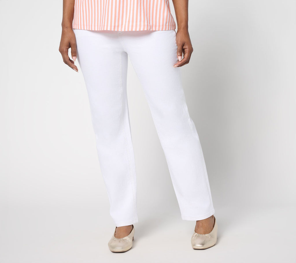 Classic Stretch Colored Ankle Jeans - White