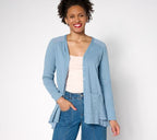 Knit Cardigan with Clip Dot Trim