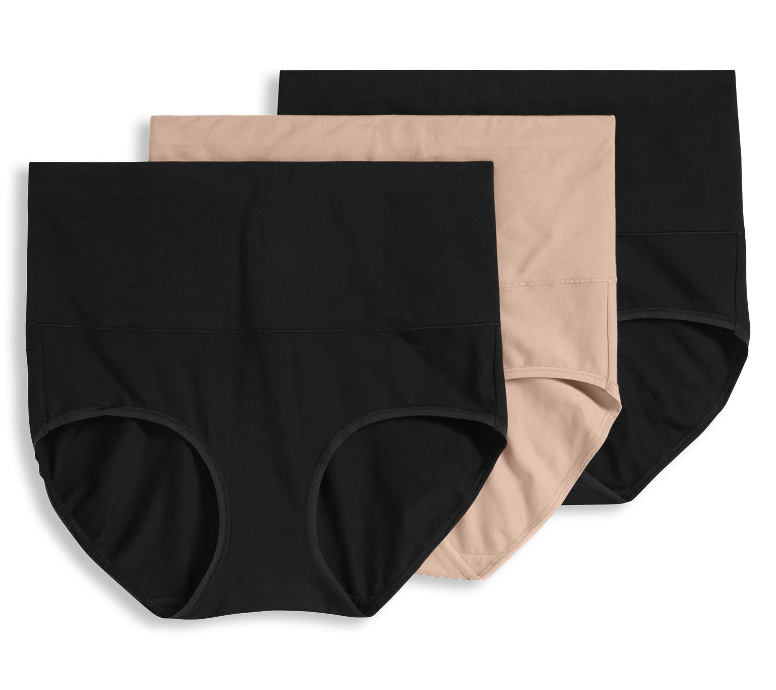 Skimmies 360 Cotton Mid Waist Smoothing Brief 3 Pack - Basic