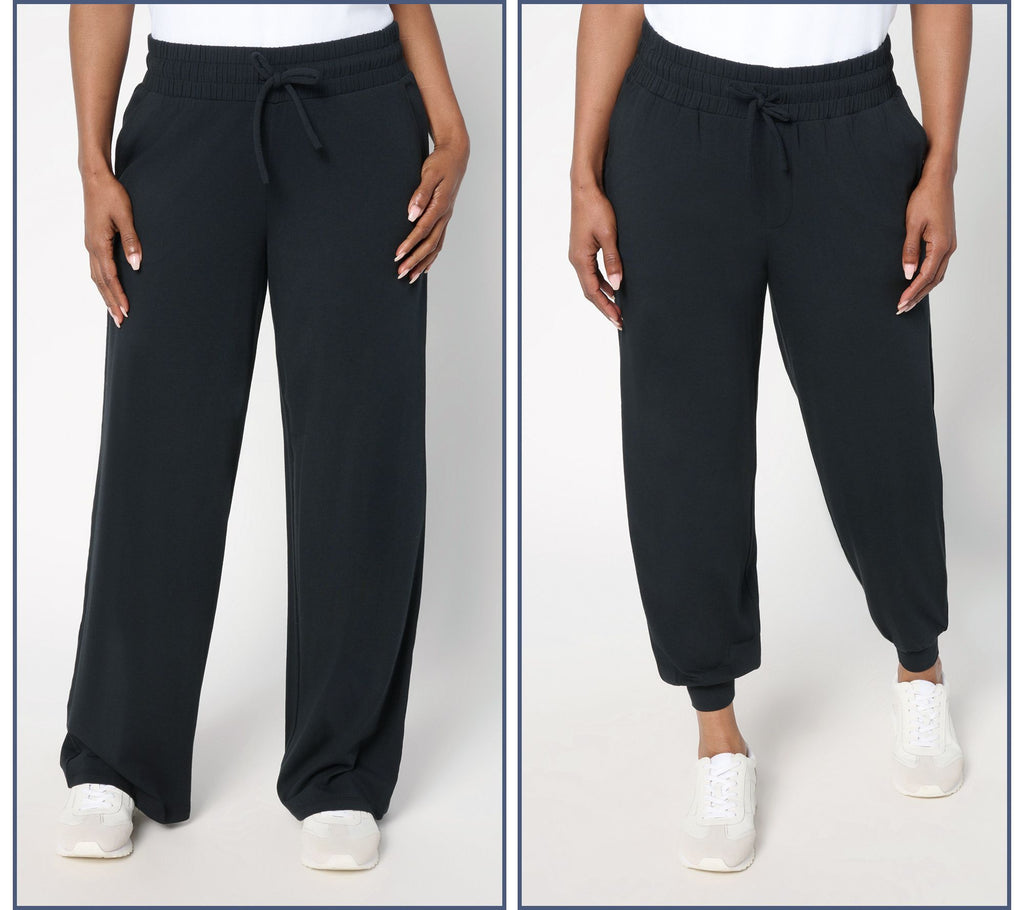 Cozy Knit 2-Pack Jogger and Full Length Pants - Black/Black