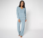. CozyChic Ultra Lite Pullover & Wide Leg Pant Set - Blue Aura