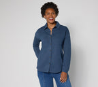 Denim Wash Button Down Shacket