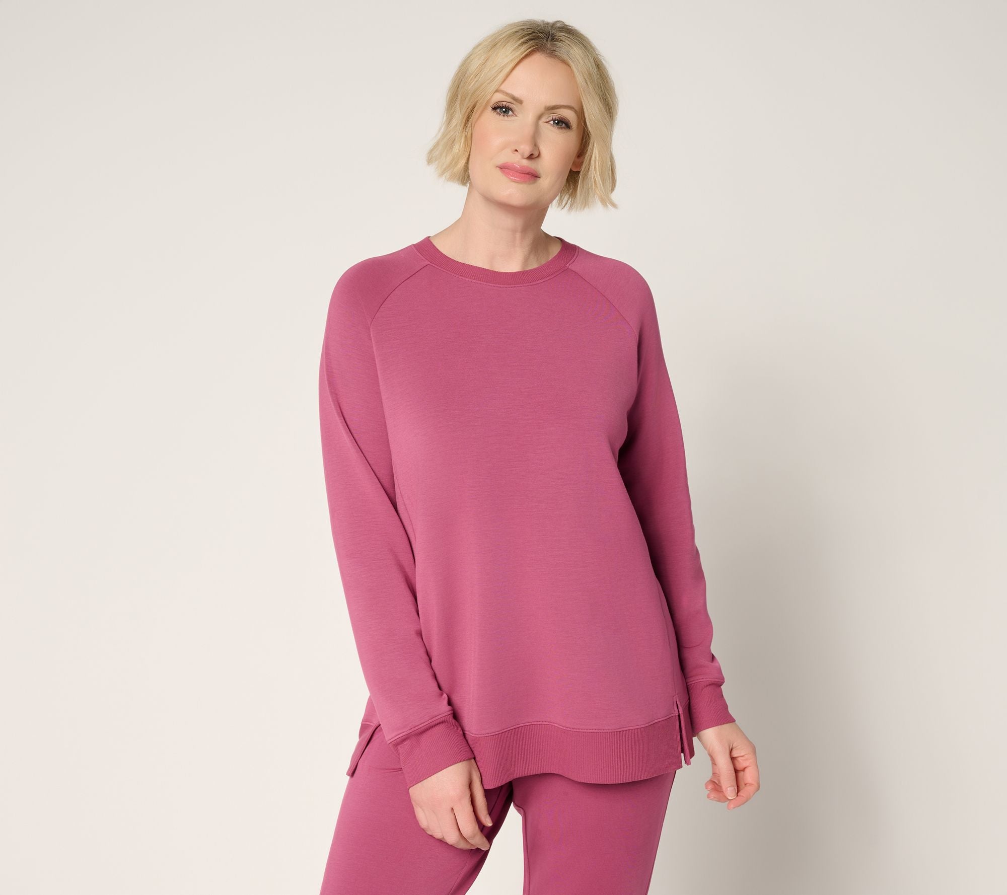 ScubaLuxe Raglan Crew Sweatshirt - Violet Quartz