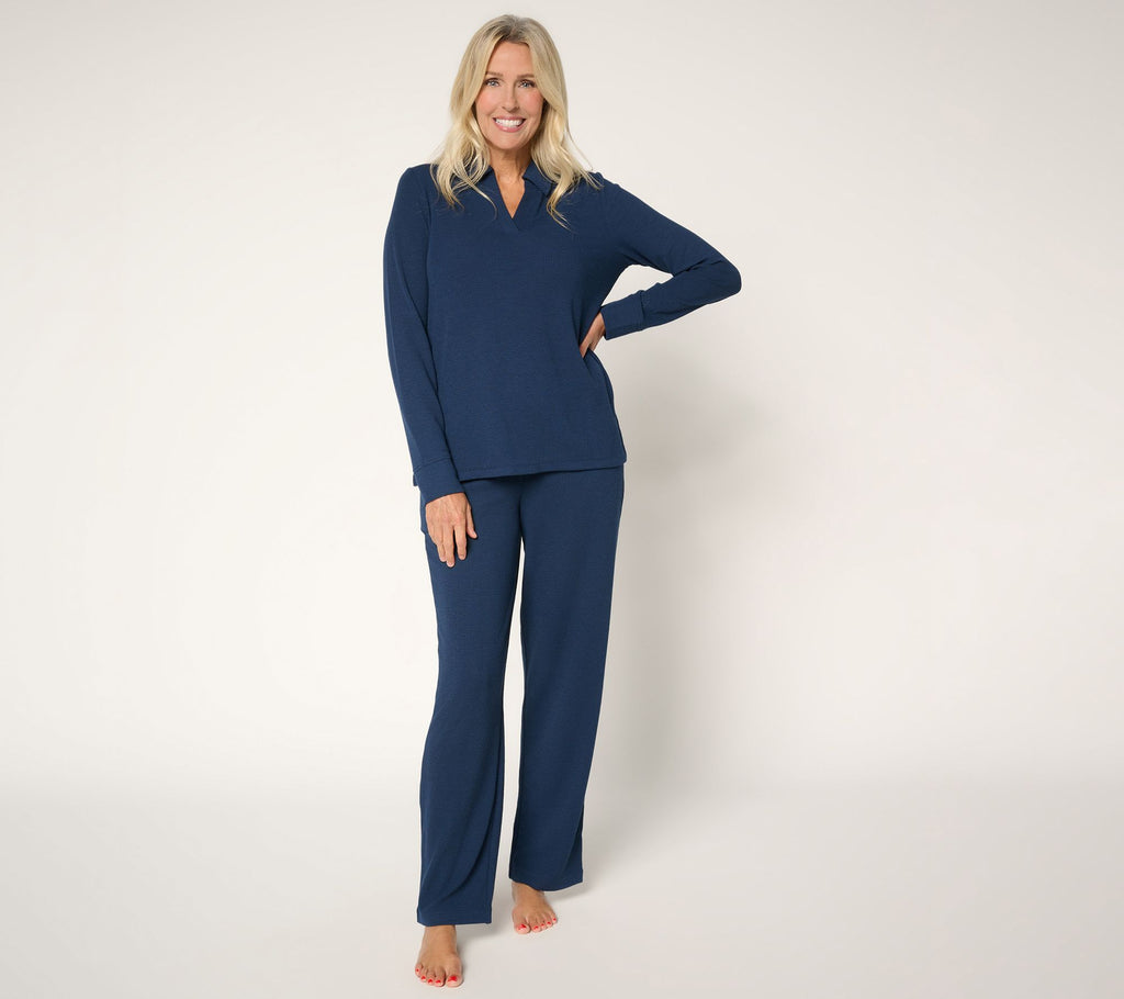 Soft Rib Lounge Set - Dress Blues