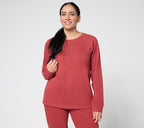 Active Textured Cotton Pullover with Button Detail