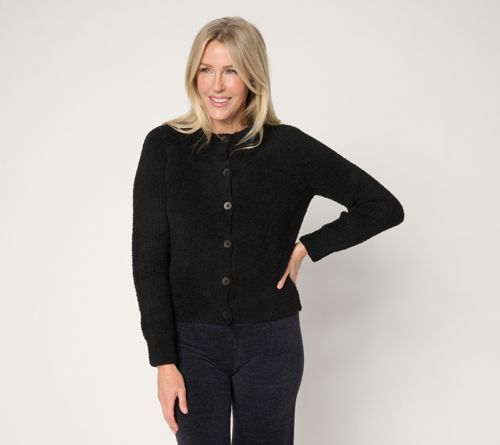 CozyChic Raglan Button Front Cardigan