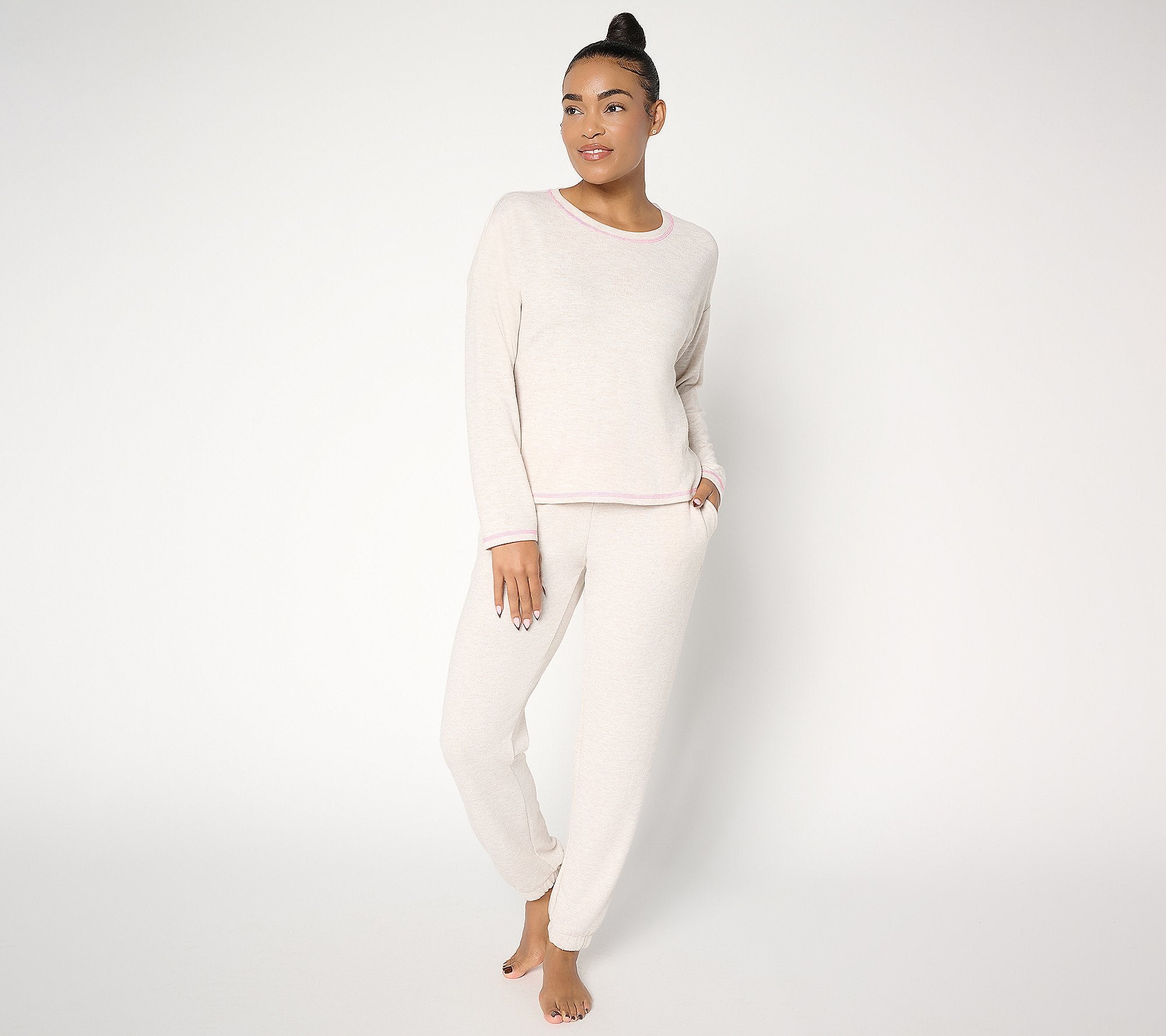 Sweater Knit Crew & Jogger Lounge Set