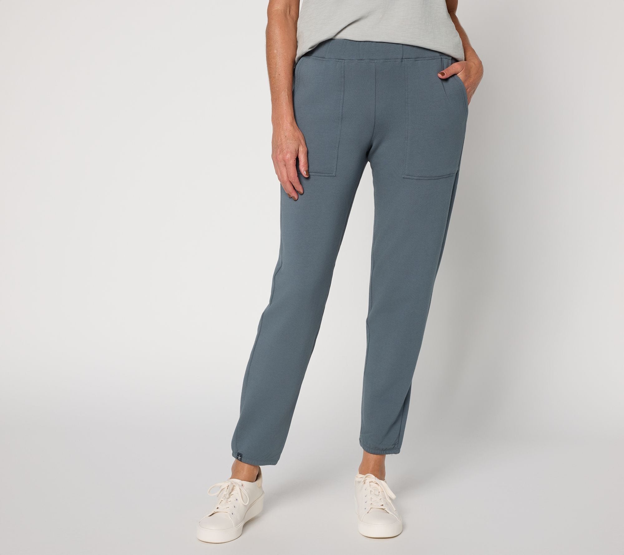 Malibu Collection Brushed Luxe Lounge Jogger - Smokey Blue