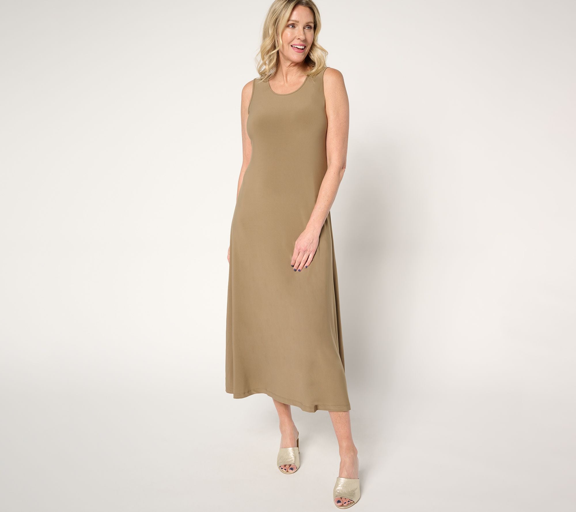 Como Jersey Tank Midi Dress - Chocolate