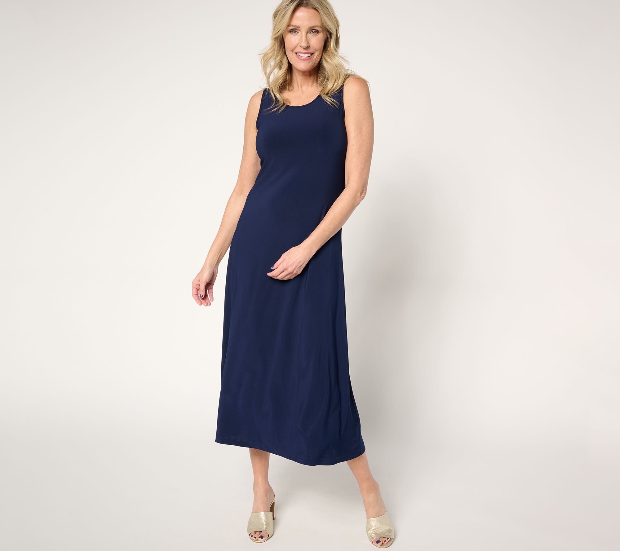 Como Jersey Tank Midi Dress - Regal Blue